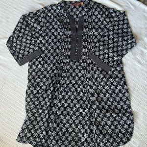 Patterned black Kurta